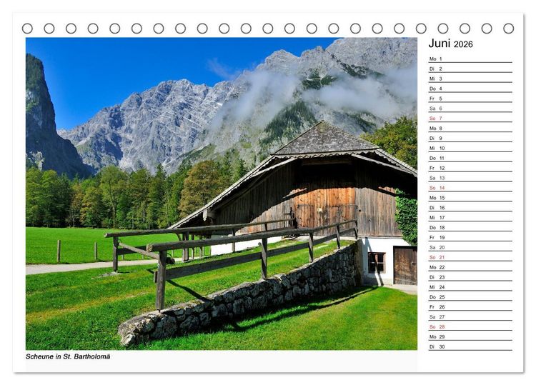Produktbild: Willkommen am K&ouml;nigssee (Tischkalender 2026 DIN A5 quer), CALVENDO Monatskalender