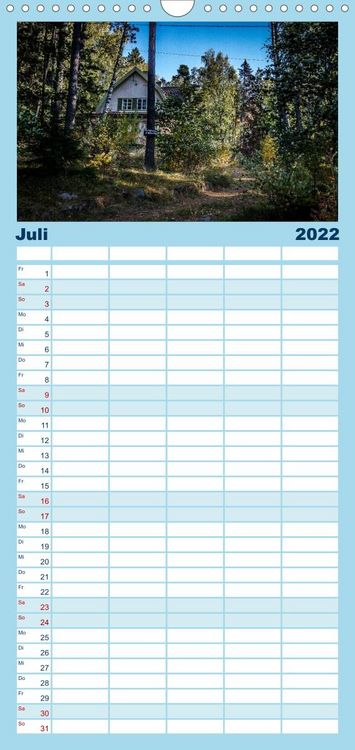 Produktbild: Familienplaner S&uuml;dwestk&uuml;ste Finnland (Wandkalender 2022 , 21 cm x 45 cm, hoch)