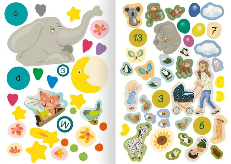 Produktbild: Schulstart-Sticker-Poster Buchstaben & Zahlen