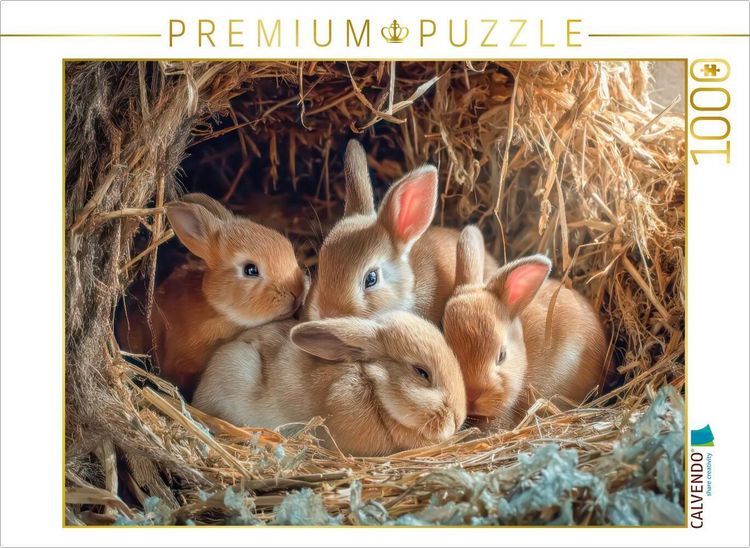 Produktbild: CALVENDO Puzzle Kaninchenportraits | 1000 Teile Lege-Gr&ouml;&szlig;e 64x48cm Foto-Puzzle f&uuml;r gl&uuml;ckliche Stunden