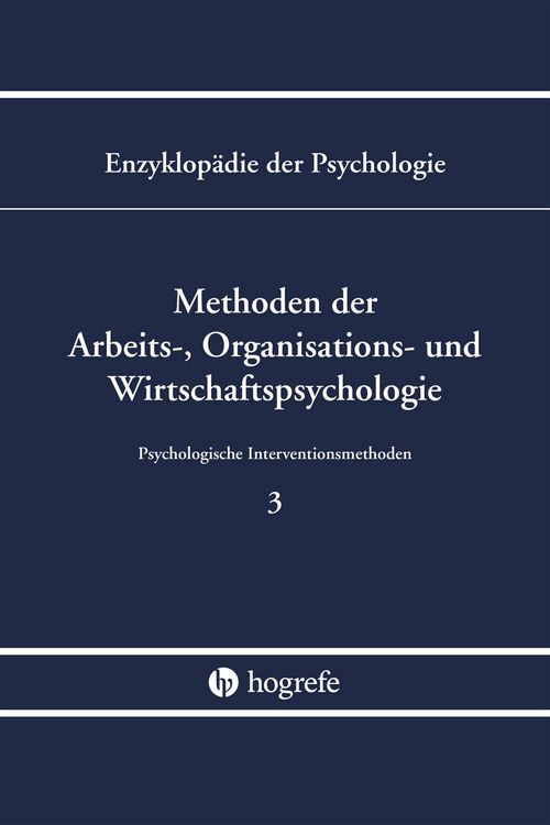 Produktbild: Methoden der Arbeits-, Organisations- und Wirtschaftspsychologie (B/III/3)