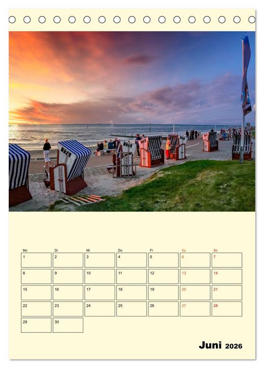 Produktbild: Meine geliebte Nordsee (Tischkalender 2026 DIN A5 hoch), CALVENDO Monatskalender