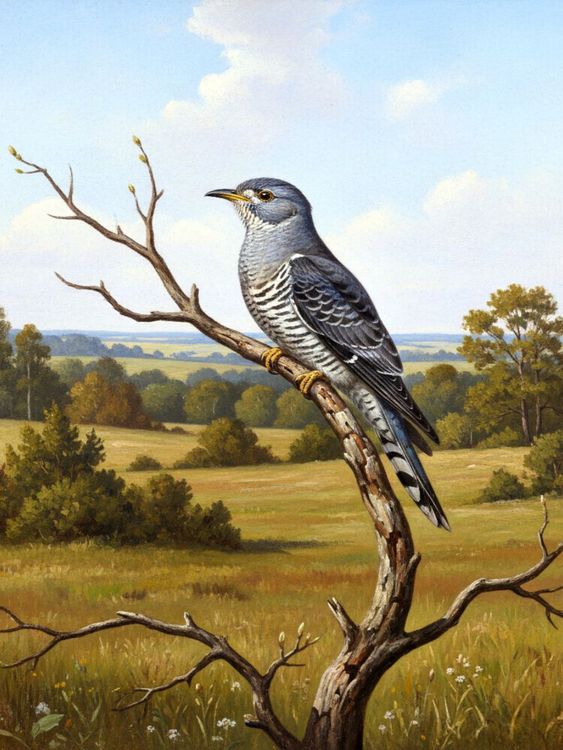 Produktbild: CALVENDO Puzzle Kuckuck als Gem&auml;lde | 1000 Teile Lege-Gr&ouml;&szlig;e 64x48cm Foto-Puzzle f&uuml;r gl&uuml;ckliche Stunden