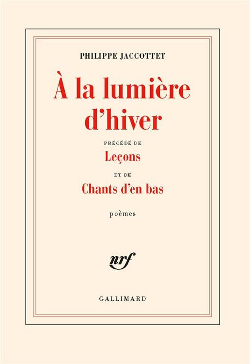 Produktbild: A la lumière d'hiver. Leçons. Chants d'en bas
