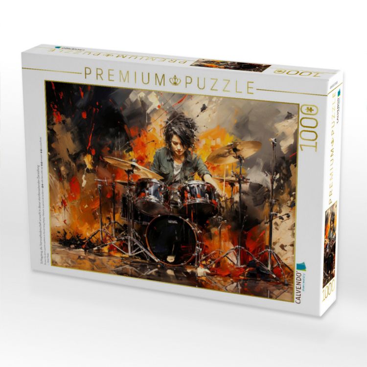Produktbild: CALVENDO Puzzle Schlagzeug, die Trommelleidenschaft erwacht in dieser atemberaubenden Darstellung | 1000 Teile Lege-Gr&ouml;&szlig;e 64x48cm Foto-Puzzle f&uuml;r gl&uuml;c