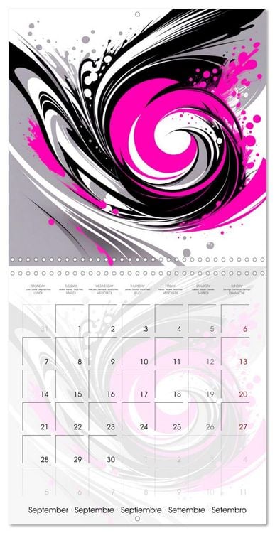 Produktbild: Essence de l'abstraction (Calendrier mural carr&eacute; 2026 30x30 cm) Calendrier double avec une page pour vos prises de notes