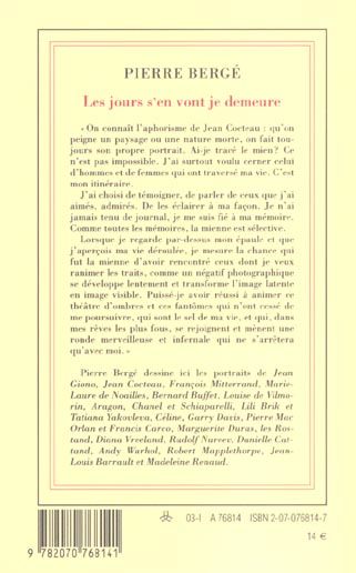 Produktbild: Les jours s'en vont je demeure