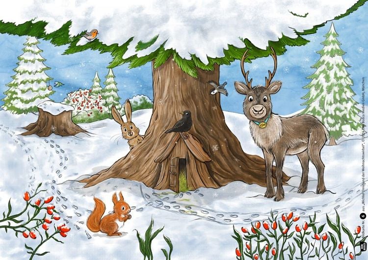 Produktbild: Wichtel Emil und der Weihnachtswirbel. Kamishibai Bildkartenset