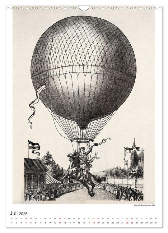 Produktbild: Ballonfahren Kalender (Wandkalender 2026 DIN A3 hoch), CALVENDO Monatskalender