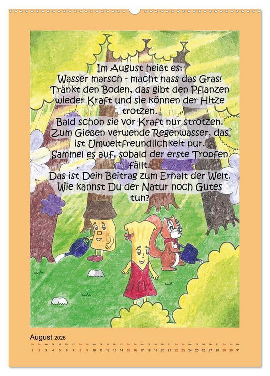 Produktbild: Tobi und das Jahr (Wandkalender 2026 DIN A2 hoch), CALVENDO Monatskalender