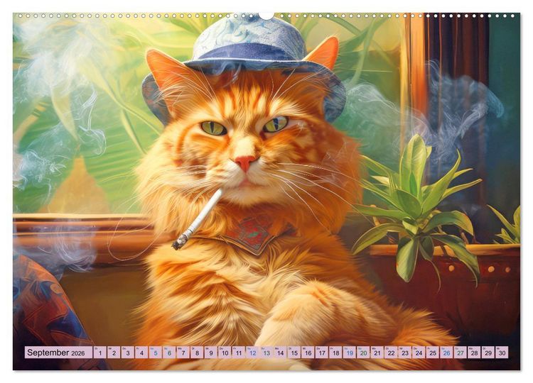 Produktbild: Ginger - Samtpfotiger Abenteurer (Wandkalender 2026 DIN A2 quer), CALVENDO Monatskalender