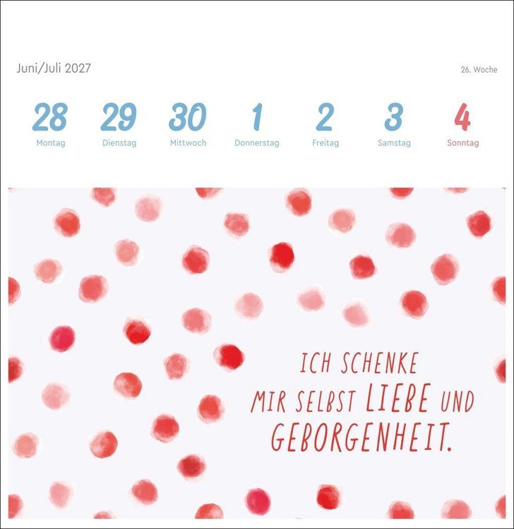 Produktbild: Ich bin einzigartig und wertvoll Premium-Postkartenkalender 2027 - 53 Affirmationskarten f&uuml;r das Jahr