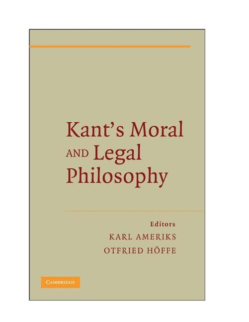Produktbild: Kant's Moral and Legal Philosophy
