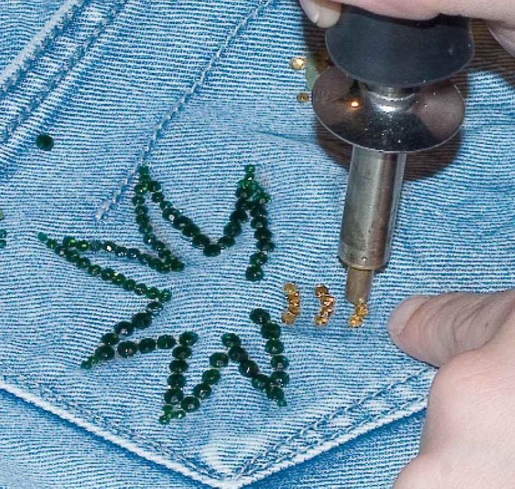 Produktbild: PEBARO 0250 - Strasskolben-Set mit 12 Aufs&auml;tzen, DIY-Kreativset