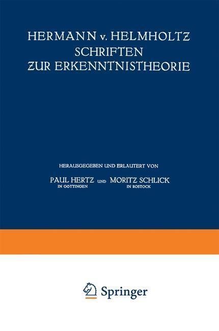 Produktbild: Hermann v. Helmholtz Schriften zur Erkenntnistheorie