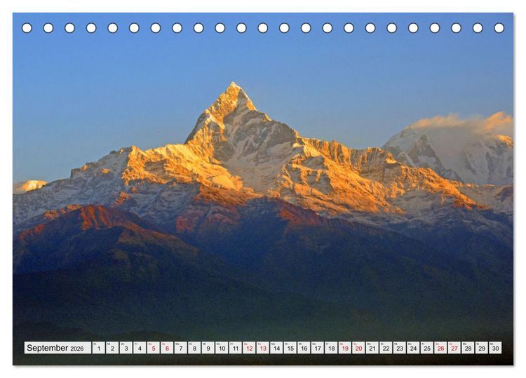 Produktbild: POKHARA und SARANGKOT (Tischkalender 2026 DIN A5 quer), CALVENDO Monatskalender