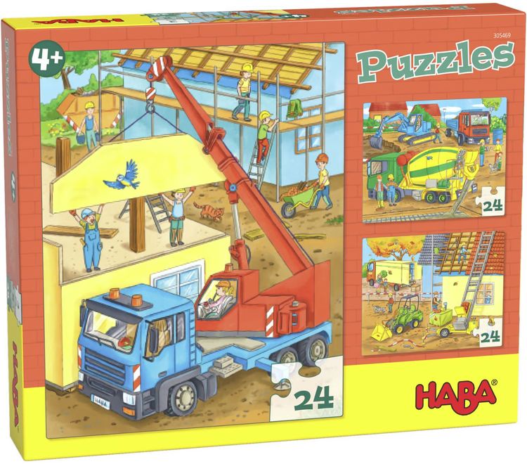 Produktbild: HABA - Puzzle Auf der Baustelle, 20 Teile
