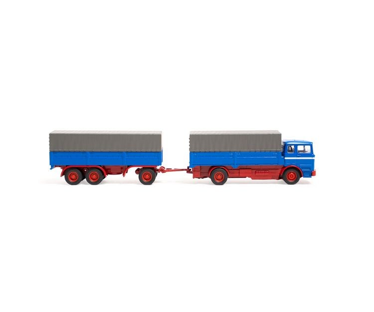 Produktbild: Carson Modellsport 500504157 MB 1620 Plane mit Anh&auml;nger 1:87 RC Modellauto Elektro LKW inkl. Akku, Ladeger&auml;t und Senderbatterien
