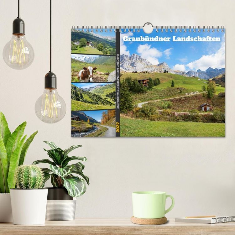 Produktbild: Graub&uuml;ndner Landschaften (Wandkalender 2027 DIN A4 quer), CALVENDO Monatskalender