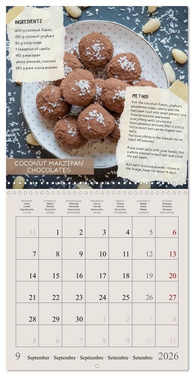 Produktbild: vegan indulgences - one plant-based recipe for each month (Wall Calendar 2026 12 &times; 12 Inch) CALVENDO 12 Month Wall Calendar