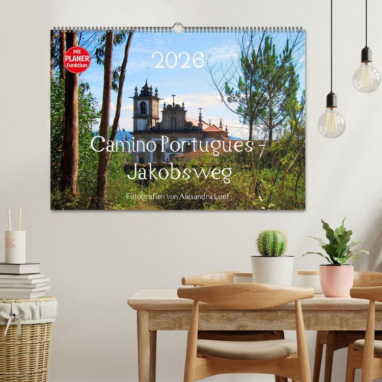 Produktbild: Camino Portugues - Jakobsweg (Wandkalender 2026 DIN A2 quer), CALVENDO Monatskalender