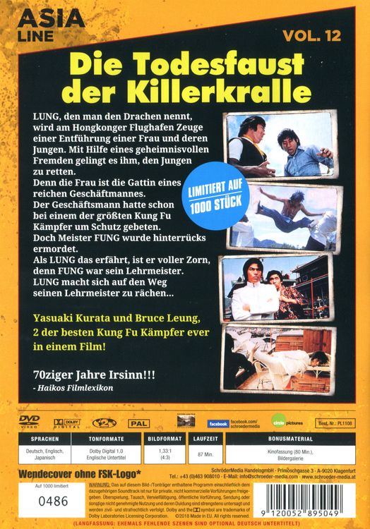 Produktbild: Die Todesfaust der Killerkralle - Asia Line [LE]