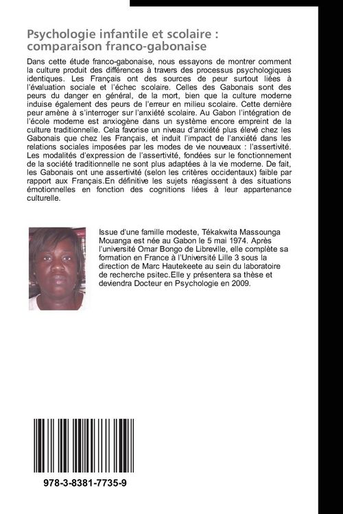 Produktbild: Psychologie infantile et scolaire : comparaison franco-gabonaise