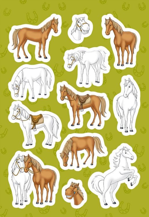 Produktbild: Bibi & Tina: Superstarker Sticker- und Malblock f&uuml;r Pferdefans