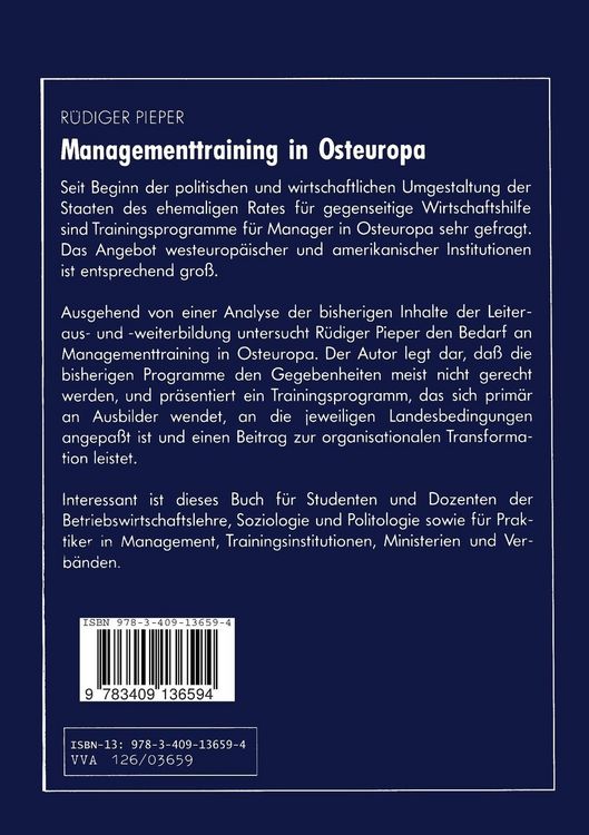 Produktbild: Managementtraining in Osteuropa