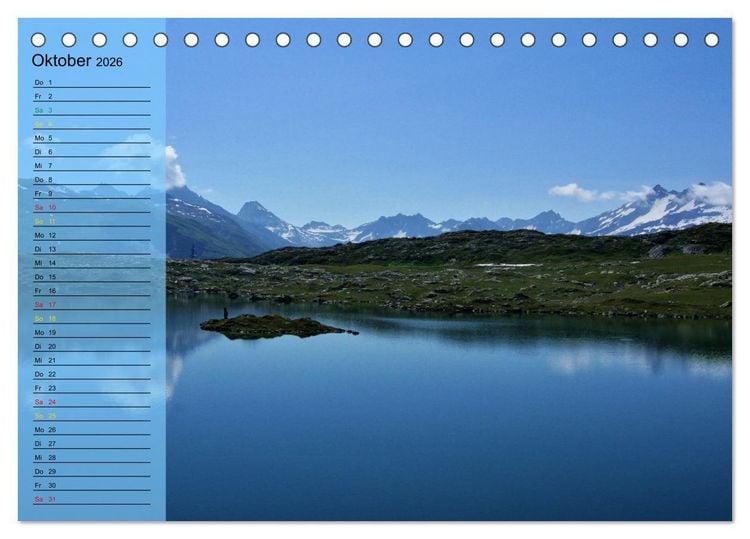 Produktbild: SeenSucht Entdecke Seen in der Schweiz Planer (Tischkalender 2026 DIN A5 quer), CALVENDO Monatskalender