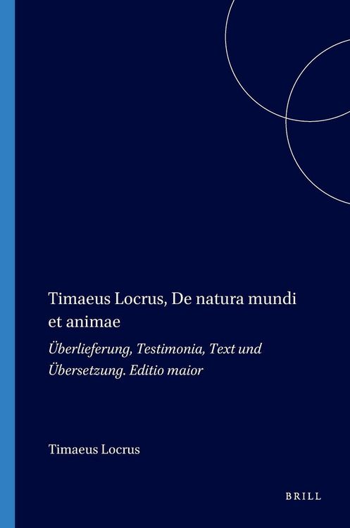 Produktbild: Timaeus Locrus, de Natura Mundi Et Animae