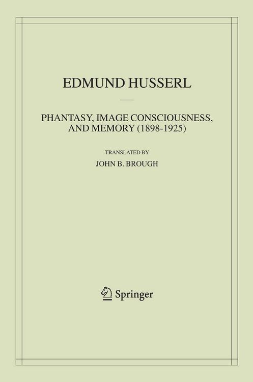 Produktbild: Phantasy, Image Consciousness, and Memory (1898-1925)