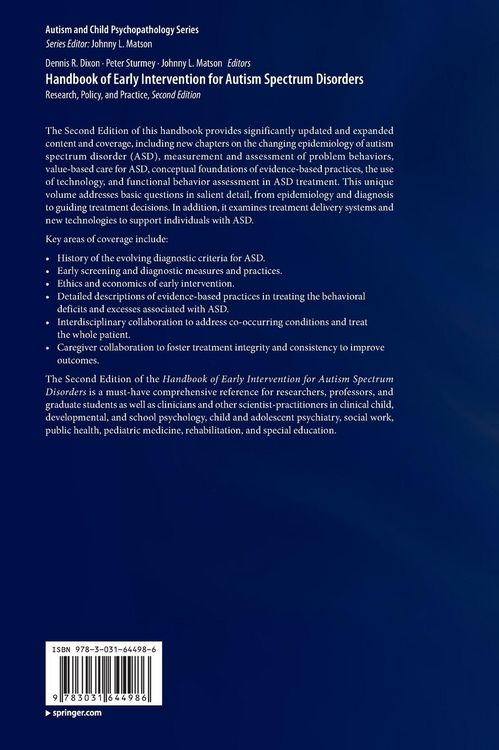 Produktbild: Handbook of Early Intervention for Autism Spectrum Disorders