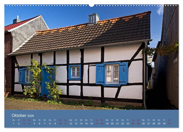 Produktbild: ERFTSTADT - Burgen und B&uuml;rgerh&auml;user (hochwertiger Premium Wandkalender 2026 DIN A2 quer), Kunstdruck in Hochglanz