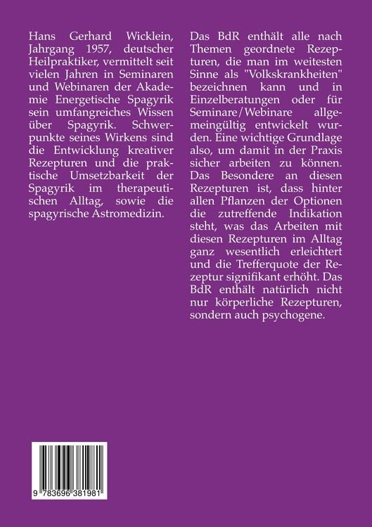 Produktbild: Buch der Rezepturen der Energetischen Spagyrik: Edition IV