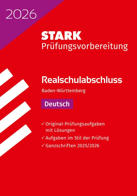 Produktbild: STARK Deutsch - Realschulabschluss 2026 BW - Prüfungsvorbereitung