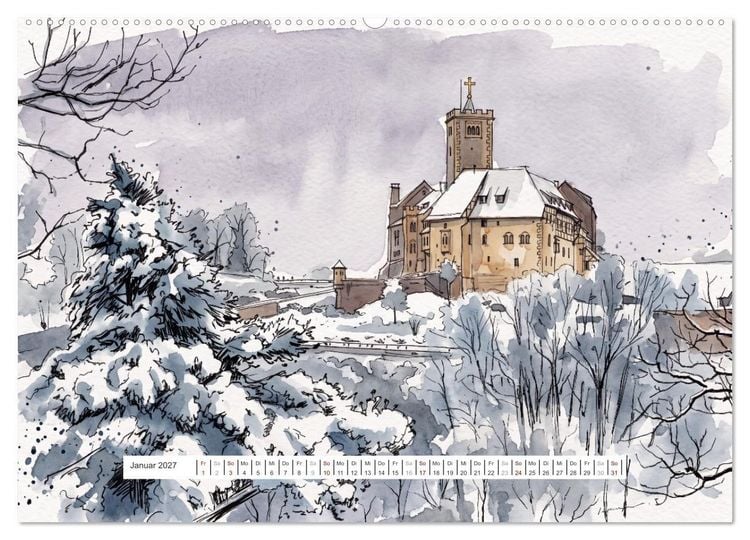 Produktbild: Zauberhafte Wartburg (Wandkalender 2027 DIN A2 quer), CALVENDO Monatskalender