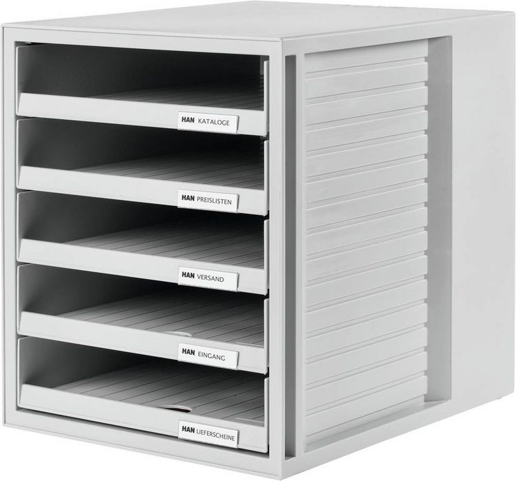 Produktbild: HAN 1401-11 Schubladenbox Lichtgrau DIN A4 Anzahl der Schubf&auml;cher: 5