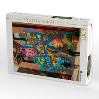 Produktbild: CALVENDO Puzzle Fr&ouml;hliche W&auml;nde - Mural in der Stadt | 1000 Teile Lege-Gr&ouml;&szlig;e 64x48cm Foto-Puzzle f&uuml;r gl&uuml;ckliche Stunden
