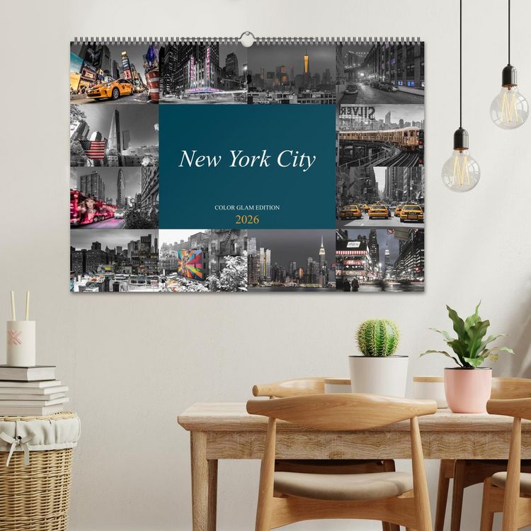Produktbild: New York City - Color Glam Edition (Wandkalender 2026 DIN A2 quer), CALVENDO Monatskalender