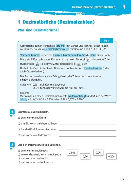 Produktbild: Klett 10-Minuten-Training Mathematik Rechnen mit Dezimalbr&uuml;chen 6. Klasse