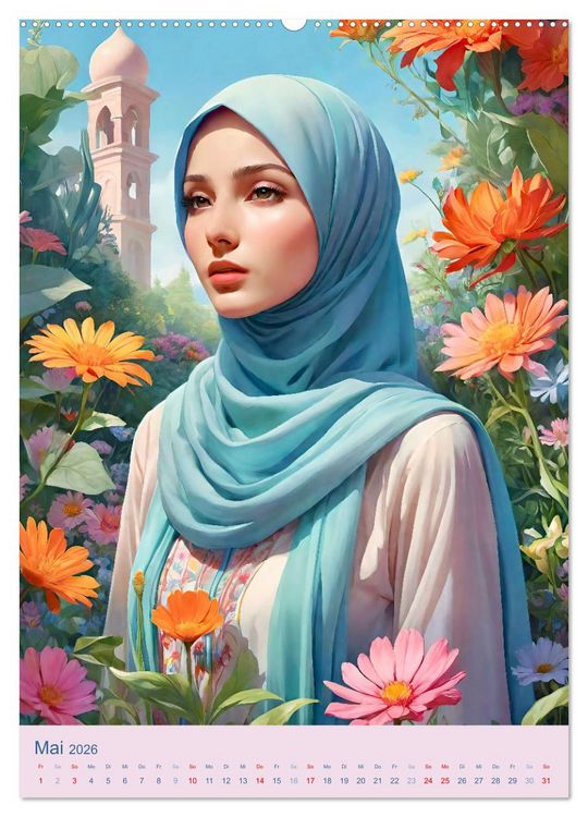 Produktbild: Stolze Muslima (Wandkalender 2026 DIN A2 hoch), CALVENDO Monatskalender