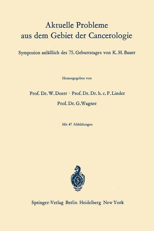 Produktbild: Aktuelle Probleme aus dem Gebiet der Cancerologie