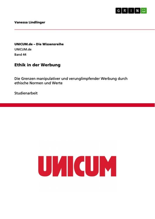 Produktbild: Ethik in der Werbung
