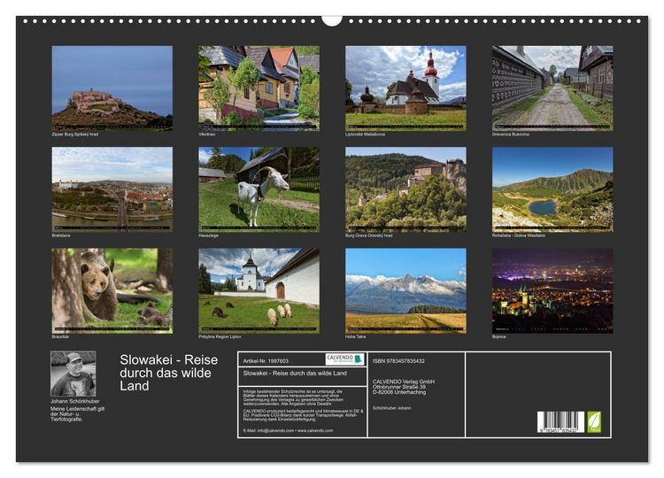 Produktbild: Slowakei - Reise durch das wilde Land (Wandkalender 2026 DIN A2 quer), CALVENDO Monatskalender
