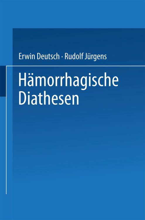 Produktbild: H&auml;morrhagische Diathesen