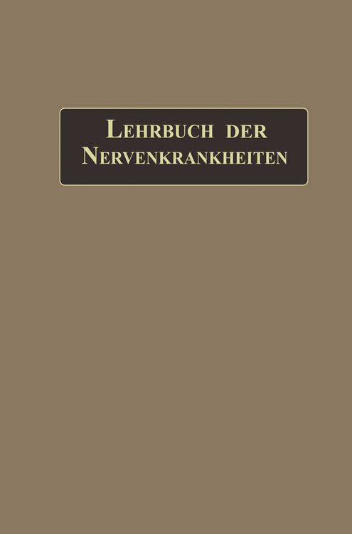 Produktbild: Lehrbuch der Nervenkrankheiten
