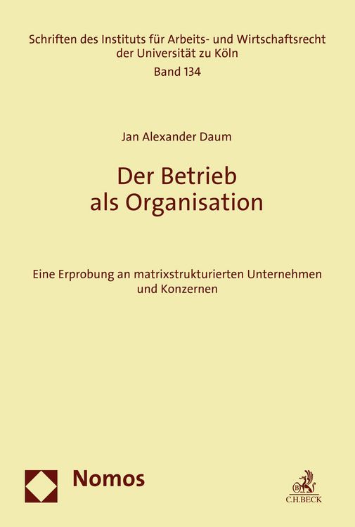 Produktbild: Der Betrieb als Organisation