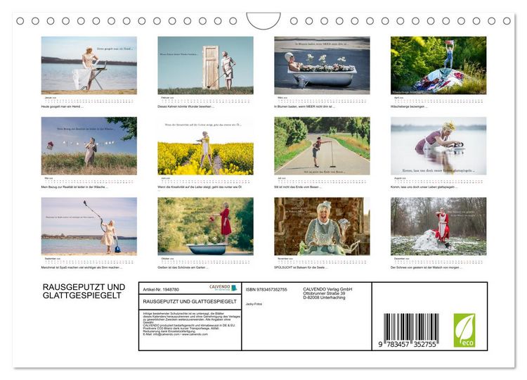 Produktbild: RAUSGEPUTZT UND GLATTGESPIEGELT (Wandkalender 2026 DIN A4 quer), CALVENDO Monatskalender