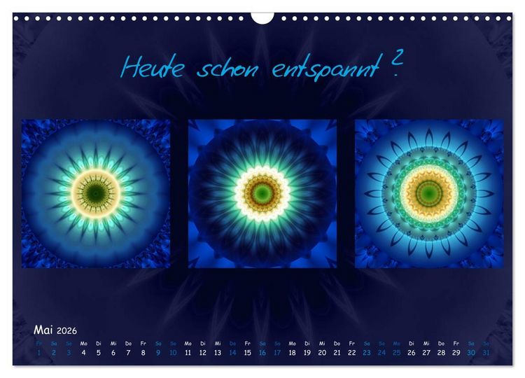 Produktbild: Mandala Trilogien (Wandkalender 2026 DIN A3 quer), CALVENDO Monatskalender